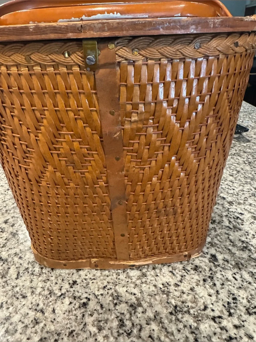 Vintage 1940’s Red-Man picnic basket